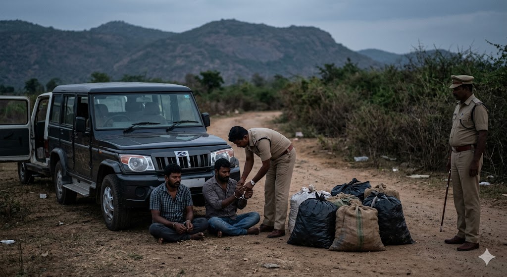 Two arrested for smuggling ganja